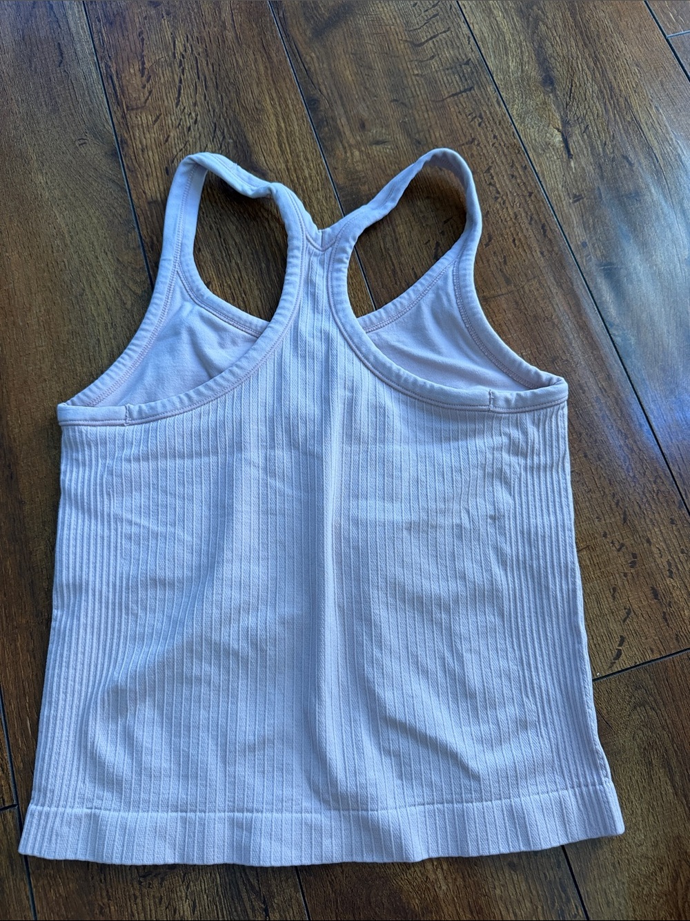 Amazon Ribbed Racerback Tank - Pale Pink - Picture 3 of 3
